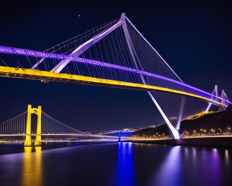 Ponte 25 de Abril à noite